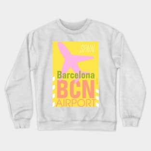 BCN Barcelona sun Crewneck Sweatshirt